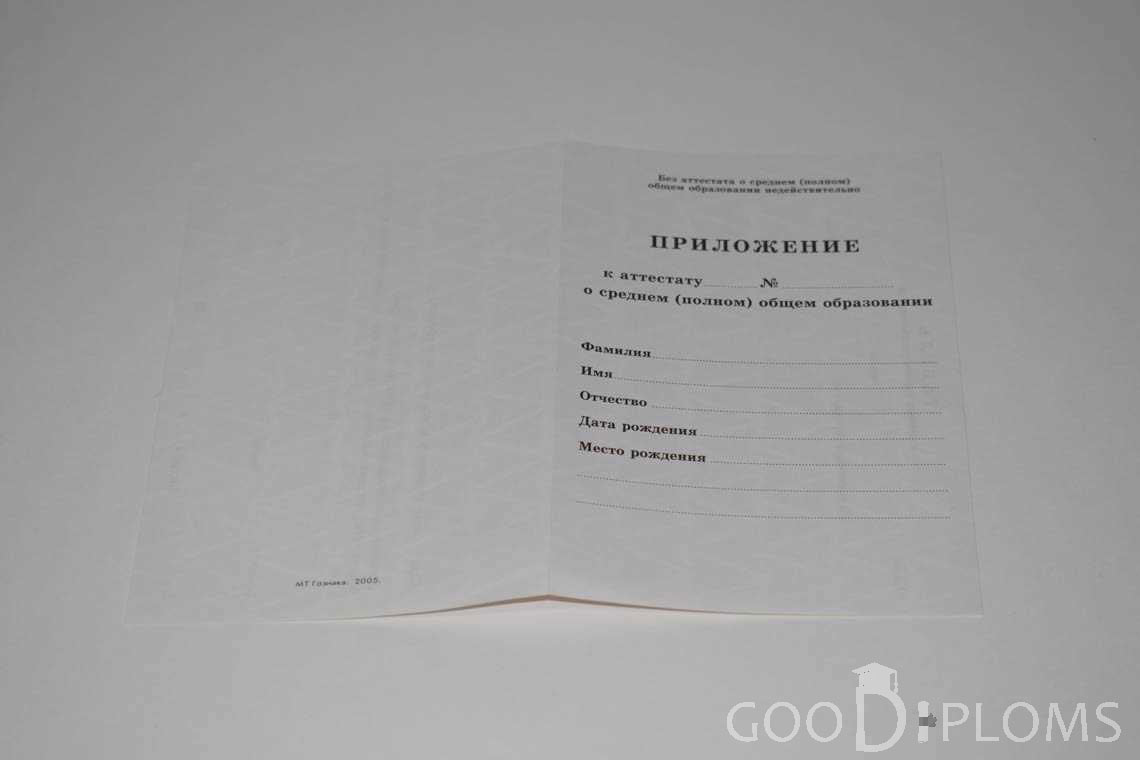 Приложение к Аттестату За 11 Класс период выдачи 1994-2007 -  Магнитогорск