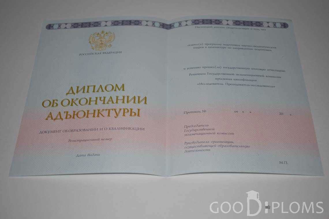 Диплом Адъюнктуры период выдачи 2014-2020 -  Магнитогорск
