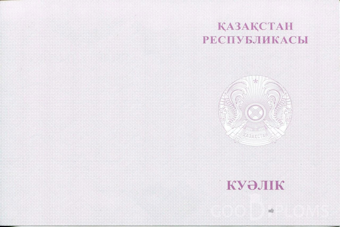 Казахский аттестат за 9 класс с отличием - Обратная сторона- Магнитогорск